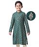 Earthy Touch Single Jersey Knit Full Sleeves Foil Printed Kurta - Green