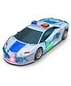 UNIQUEBUYIN Friction Power Mechanism  Police Car with Light, Music and Siren Sound Police 3D Car Police  - Pack of 2