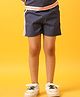 Anthrilo Cotton Side Taped Solid Shorts - Blue