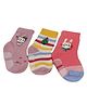 Footprints Organic Cotton Pack Of 6 Bunny & Floral Printed Anti Skid Socks - Multi Colour
