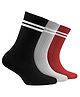 Footprints Set Of 3 Organic Cotton Ribbed Style Socks - Multi Colour