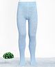 Mustang Cotton Knit Full length Tight With Floral Design - Light Blue