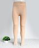 Mustang Cotton Knit Textured Footed Tights - Tan