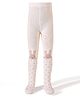 Mustang Cotton Knit Footed Tights with Bunny Design - Off White