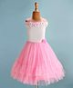 Enfance Sleeveless Floral Lace Detailed Dress - Pink