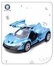 Aditi Toys Premium Metal Die-Cast Sports Racer Car, Metal Car with Realistic Engine Sound, LED Lights, Open & Close Doors, Pull Back Car Zinc Alloy for Kids Above 3 Years, BIS Approved (Blue)
