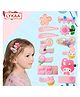 Lykaa Multi Shape Hair Clips Set Baby Hairpin For Girls Cute Design Hair Accessories for Kids - Pack of 14 (Multicolor)