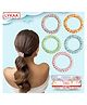 Lykaa Spiral Hair Ties For Thick Hair Elastic No Crease Hair Coils Waterproof Ponytail Holders - Pack of 5 (Multicolor)