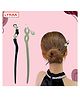 LYKAA Wooden Resin Juda Pin Hair Sticks for Buns, Hair Accessories Best Gift for Women and Girls-Pack of 2 (Green/Black)