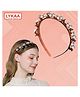 Lykaa Stylish Braided Double Layer Plait Plastic Headband with Elegant Flower Alligator Clips - Pack of 1 (Brown)