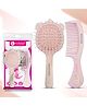 Majestique Kids Hair Grooming Set, Soft Scalp Massage Detangling Brush and Comb - 2Pcs/Multicolor