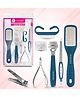 Majestique Professional Manicure and Pedicure Tools Kit, 7 Piece Set for Smooth, Beautiful Feet - Multicolor