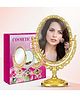 Majestique Cosmetic Mirror, 360° Rotation, Dual-Sided Vintage Design, Tabletop Mirror - 1Pc/Multicolor