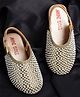 Mine Sole Pearl Detailed Half Cut Sandals - Gold