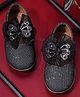 Mine Sole Sequin & Bow Detailed Party Ballerina - Black