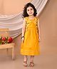 Kinder Kids Sleeveless Lace Embellished Dress With Floral Printed Jacket - Yellow