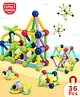 Play Nation Magnetic Sticks Multicolour -36 Pieces | Magnetic Sticks & Balls Building Set | Creative 3D Construction And Play | Enhances Spatial Thinking, STEM Learning | BIS Certified