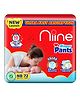 Niine Cotton Soft Pant Style Diapers New Born - 72 Pieces