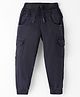 Olio Kids  Cotton  Woven Full Length Solid Color Jogger Pant - Black