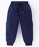 Olio Kids  Cotton  Woven Full Length Solid Color Jogger Pant - Navy