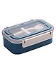 Sanjary Yum Yum Stainless Steel Lunch Box with Fork & Spoon - 650 ml- Color & Design May Vary
