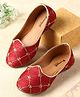 Cute Walk by Babyhug Slip on  Mojaris - Maroon