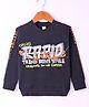 Olio Kids Cotton Knit Full Sleeves T-Shirt With Text Print - Black