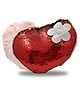 Kidsden Red and Gold Reversible Sequin Heart Shaped Pillow