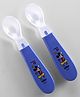 Babyhug Disney Mickey Mouse Silicone Spoons Pack of 2 - Navy Blue