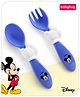 Babyhug Disney Mickey Mouse Printed Fork & Spoon - Blue