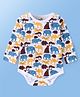 Doodle Poodle 100% Cotton Knit Full Sleeves Animal Printed Onesie - White