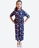Shilpshakti Cotton Half Sleeves Floral Printed Coordinating Top & Pant Set - Blue