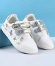 Babyoye Casual Printed Shoes with Velcro Closure - White