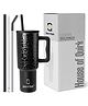 House of Quirk 1200 ml Stainless Steel Tumbler Hot and Cold with Handle and Lid 2 Straw -Black Leopard