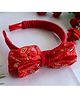 Kamule Sequins &  Bow Detailed Hair Band - Red