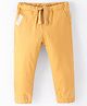 Toffy House 100%  Twil Cotton Woven Full Length Solid Colour Joggers - Mustard