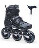 Jaspo Vitesse-110 Inline Shoe Skates 3 Wheels Inline 110mm Roller Skates Blades for Adult Women Men (Medium, Black)