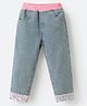 Kookie Kids Full Length Solid Color Denim Jeans - Light Blue