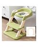 BabyTeddy Patented 2 in 1 kid Toilet Trainer and Step Stool, Baby Potty Seat  Baby Potty Chair Cushioned With steps And Easy Grip Handle - Green