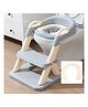 BabyTeddy Patented 2 in 1 kid Toilet Trainer and Step Stool, Baby Potty Seat  Baby Potty Chair Cushioned With steps And Easy Grip Handle - Grey