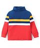 Babyhug Cotton Knit Full Sleeves T-Shirt with Striped Detailing - Red &  Blue