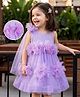 Mark & Mia Sleeveless Party Frock with Floral Corsage - Lilac