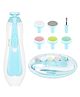 Akn Toys 6 in 1 Electric Baby Nail Trimmer Care Safe Electric Baby Nail Care Set Electric Nail File Drill Toes Fingers Cleaner- Pack of 1 (Color May Vary)