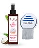 Coco Crush Natural Lice Treatment Combo: Ayurvedic Anti Lice Hair Spray, 100ml & Lice Treatment Comb, 1pc