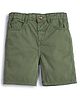 Etched Design Solid  Shorts - Olive Green