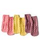 Cute Walk by Babyhug Anti-Bacterial Ankle Length Solid Color Socks  Pack of 3 - Yellow & Peach
