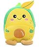 TOYTALES Mango Bag for Kids, Backpack for Nursery Children, Soft Velvet Cartoon Animal Plush | Mini Travel Bag Yellow - 13 Inches