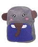 TOYTALES Cute Bow Ele Bag for Kids | Backpack for Nursery Children, Soft Velvet Cartoon Animal Plush Preschool | Mini Travel Bags Purple- 13 Inches