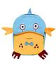 TOYTALES Cute Crabby Bag for Kids | Backpack for Nursery Chlidren, Soft Velvet Cartoon Animal Plush Blue & Yellow - 13 Inches