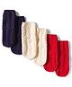 Cute Walk by Babyhug Anti-Bacterial Ankle Length Solid Color Socks Pack of 3 - Navy Red &  White